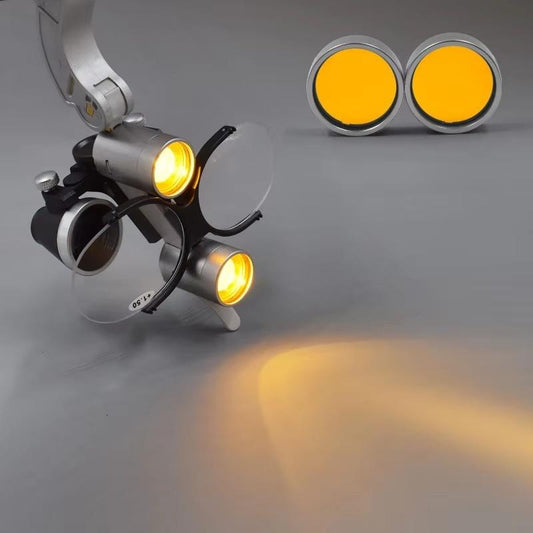2.5X+3.5X/Set Dental Binocular Magnifier Equipment 5W Focusing LED Light Dentist LED Headlight Dental Loupes