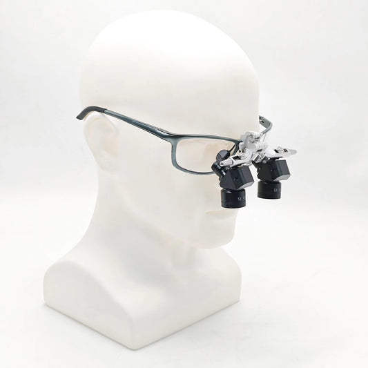 New Design 5X Dental Ergo LED Headlight Magnifier 48° Angle Pupillary Distance Adjustable Medical Oral Magnifier Electric Power