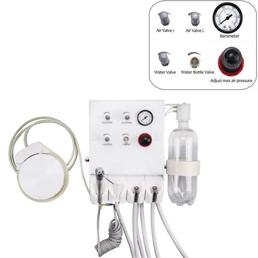 3 Way Syringe Foot Pedal Work With Portable Dental Turbine Unit Air Compressor Dental Equipment