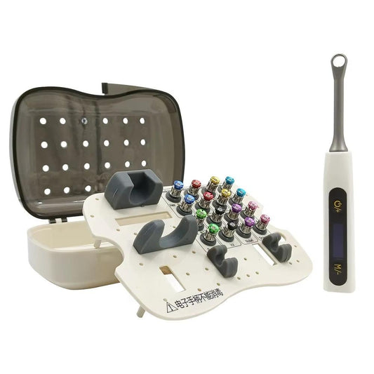 Electric Dental Implant Torque Wrench Handpiece Adjustable 10-50Ncm 16 Pcs Screws Hand Drivers