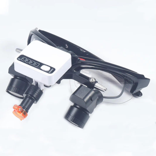 Dental Loupe 5x Dental Loupes 5W Headlight Myopia-Friendly Easy Pupillary Distance Adjustment Dental Loupes Ergo