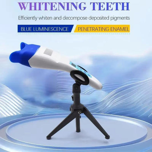 Teeth Whitening Kit Portable LED Light Stand & Handheld Device for Home Use Made of Durable Plastic