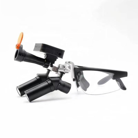 Dental Surgical Loupes 4x/5x/6x Ergo Electric 5W Wireless Dental Headlight with Two Batteries Ergonomic Loupes
