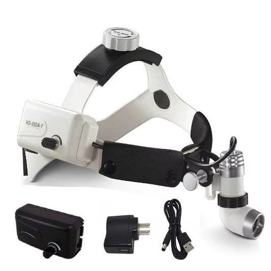 Medical Dental Surgical Adjustable Cordless Rechargeable LED Headlamp With Dual Batteries