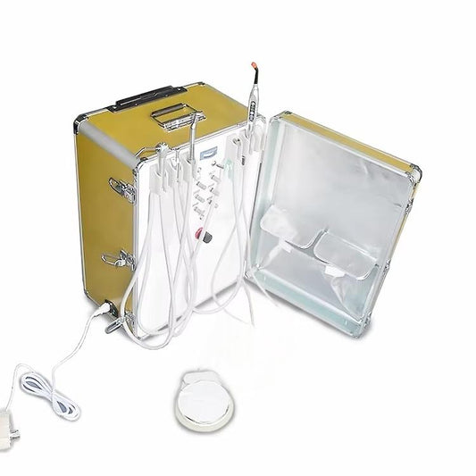 Mobile Type Clinic Treatment Portable Dental Turbine Unit with air Compressor