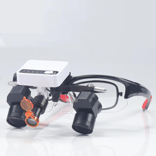 Dental Loupe 5x Dental Loupes 5W Headlight Myopia-Friendly Easy Pupillary Distance Adjustment Dental Loupes Ergo