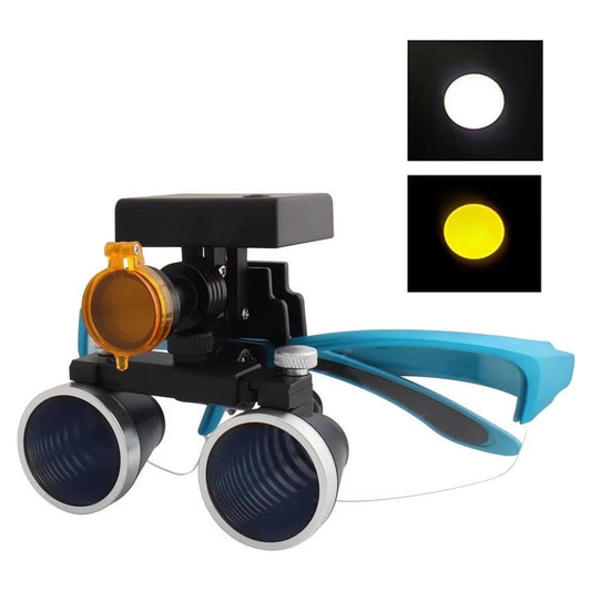 2.5X/3.5X 420 Medical Magnifier Magnification Binocular 5W Headlight Wireless LED Light Filter Cloth Case Dental Loupes