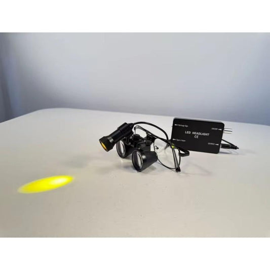 2.5X 3.5X Dentists Lamp Dental Loupes Metal Frame Led Magnifying Glasses Headlight for Surgical with Filter