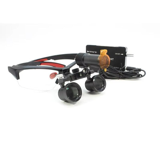 2.5-3.5x Adjustable/420mm Magnifier/Headband Dental Magnifier With LED Headlight