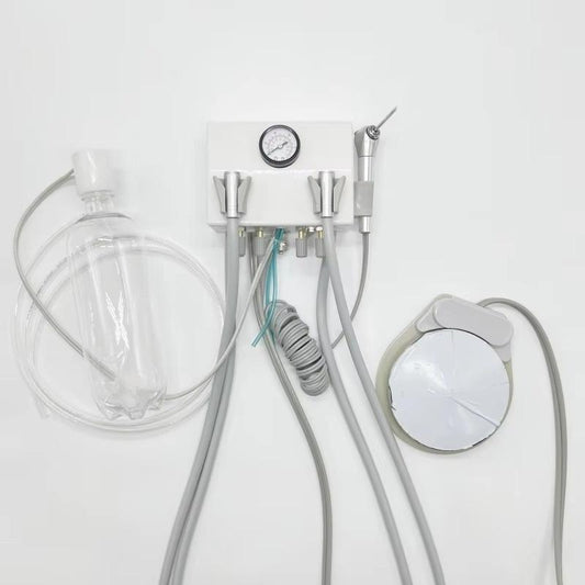 High-Quality Portable Plastic Professional Wall-Mounted Dental  Medical Turbine Unit 2 Holes With Compressor