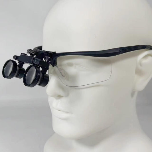 Electric 2.5x 3.5x Magnifier with 5W Headlight Dental Galasses Loupe for Surgical Examination Working Distance 320-420mm