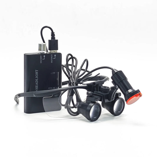 2.5x 3.5x Dental Magnifier with LED Light Electric Powered Oral Examination Loupes Surgical Dental Equipments