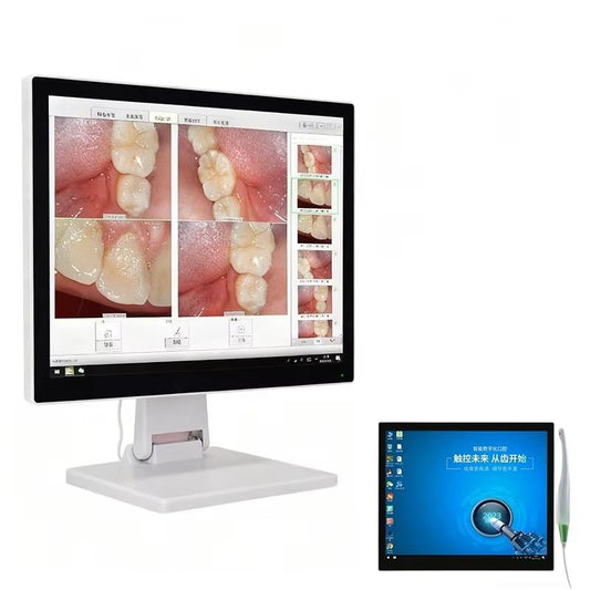 17-Inch Electric Dental Endoscope All-in-One PC Monitor Wireless WiFi Intraoral Camera Bracket Oral Examination Tool Dental
