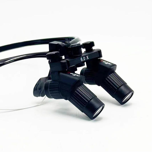 Denta Loupes 4.0X Binocular Magnifying Glass Dental Loupe 3.0X 4.0X 5.0X 6.0X Medical Surgical Loupes With Wired Headlight