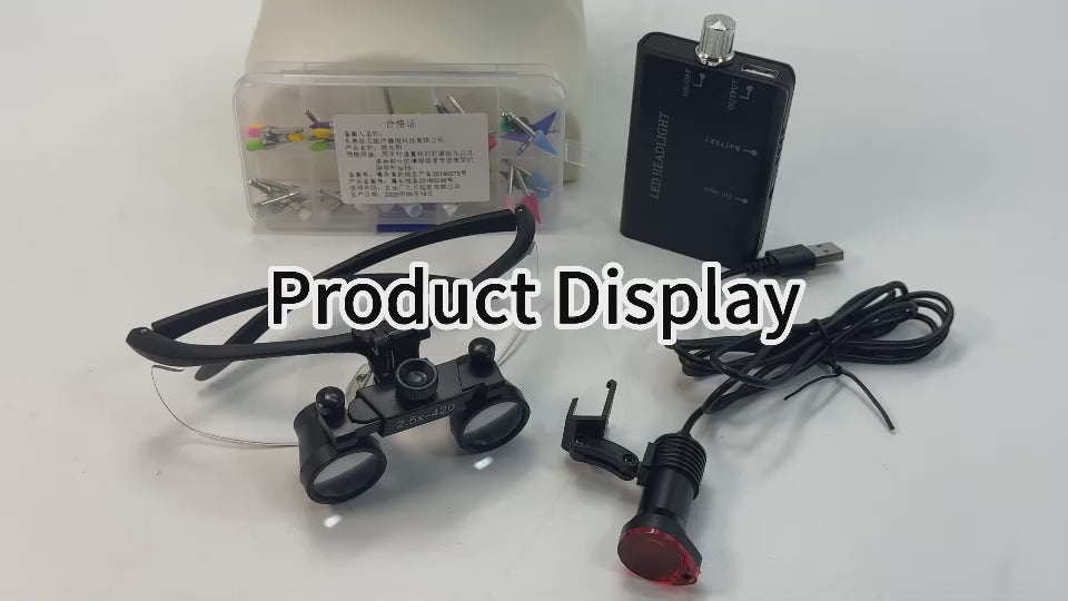 2.5x 3.5x Dental Magnifier with LED Light Electric Powered Oral Examination Loupes Surgical Dental Equipments