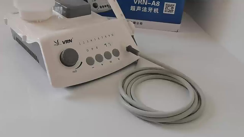 VRN A8 Dental Ultrasonic Dental Cleaner Fully Automatic Water Supply Wireless Pedal With LED Detachable Handpiece