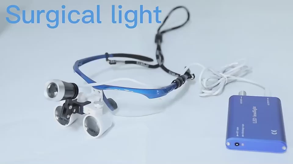 2.5X/3.5X Dental LED Headlight Magnifier Medical Binocular Magnifier