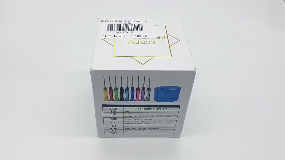 9pcs Dental Laboratory Mechanic Screwdriver Abutment Implant Screw Drivers Kit