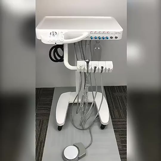 U Shaped Base Mobile Dental Clinic Hospital Unit Mobile Trolley Dental Portable Turbine