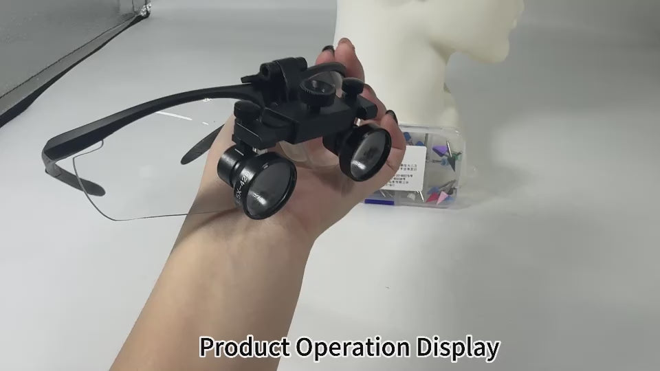 Electric 2.5x 3.5x Magnifier with 5W Headlight Dental Galasses Loupe for Surgical Examination Working Distance 320-420mm